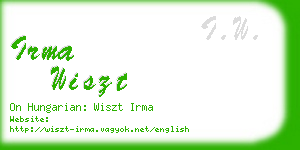 irma wiszt business card